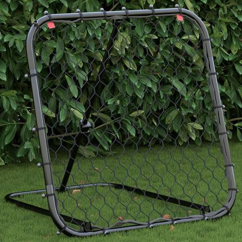 vidaXL Voetbalrebounder verstelbaar 84x73x60-80 cm staal, Sport en Fitness, Voetbal, Nieuw, Verzenden