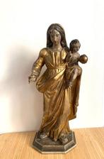 sculptuur, Vierge à lenfant - 51 cm - Hout, Antiquités & Art