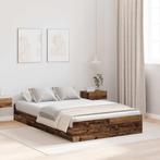 vidaXL Opbergbedframe met lade Oud hout 120 x 200 cm Bewerkt, Huis en Inrichting, Verzenden, Nieuw