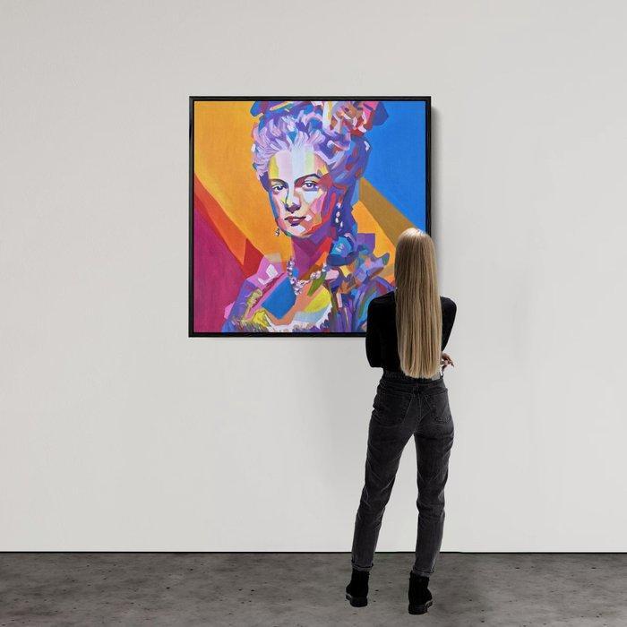 DR HIDE - (100% handpainted !) Marie Antoinette 1973, Antiek en Kunst, Kunst | Schilderijen | Modern