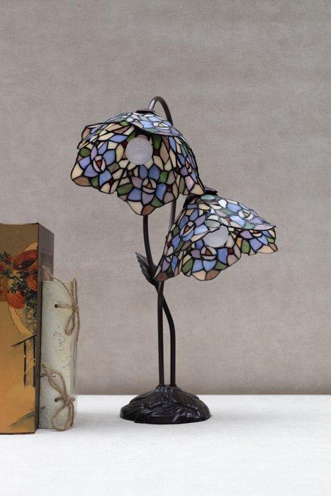 Lamp - Tiffany style - Messing, Glas, Antiek en Kunst, Curiosa en Brocante