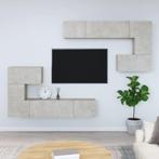 vidaXL Tv-wandmeubel bewerkt hout betongrijs, Huis en Inrichting, Kasten |Televisiemeubels, Verzenden, Nieuw