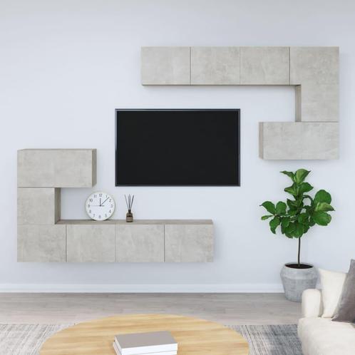 vidaXL Tv-wandmeubel bewerkt hout betongrijs, Huis en Inrichting, Kasten |Televisiemeubels, Nieuw, Verzenden