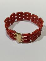Bracelet - 18 carats Or jaune Corail rouge - Corail rouge -, Bijoux, Sacs & Beauté
