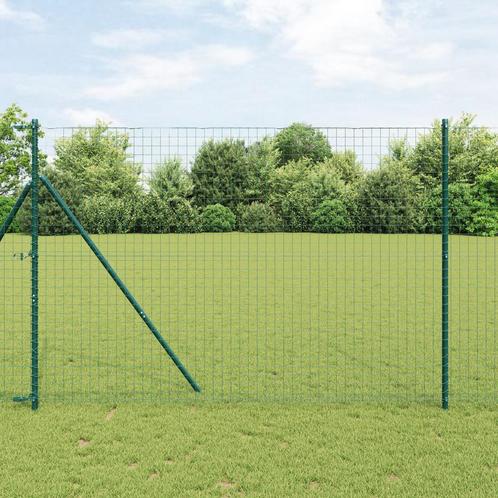 vidaXL Palen 26 stuks Groen Ø32 mm 210 cm Gegalvaniseerd, Tuin en Terras, Palen, Balken en Planken, Nieuw, Verzenden