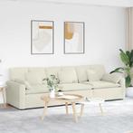 vidaXL Modulaire bank met kussens crèmekleurig, Huis en Inrichting, Verzenden, Nieuw