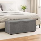 vidaXL Kruk Donkergrijs 101 x 41 x 40 cm Velvet en, Huis en Inrichting, Barkrukken, Verzenden, Nieuw