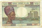 100 Francs Nd (1972-1973) Mali, Postzegels en Munten, Verzenden, België