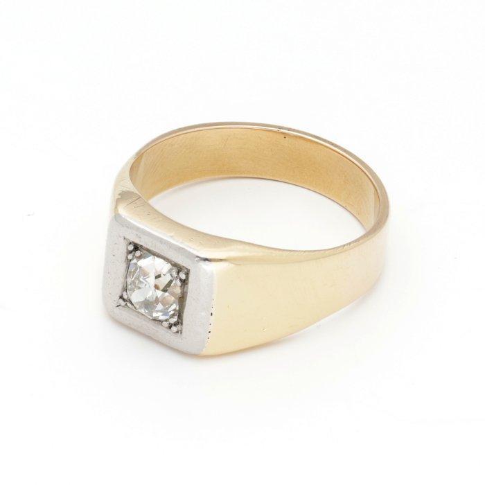 Ring - 18 karaat Geel goud, Witgoud - Diamant, Handtassen en Accessoires, Ringen