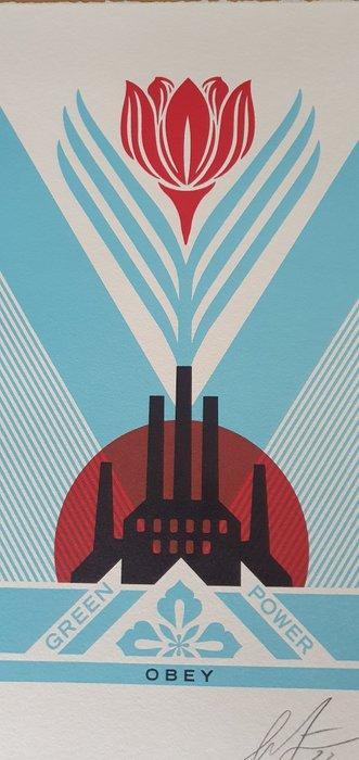 Shepard Fairey (OBEY) (1970) - Green Power Factory, Antiek en Kunst, Kunst | Designobjecten