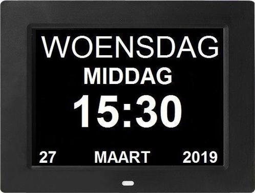 Dementieklok Digitale klok Kalenderklok Seniorenklok Klok me, Verzamelen, Overige Verzamelen, Verzenden