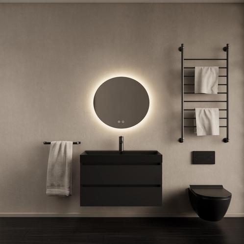 Badkamermeubelset Gliss Design Milan Met Lako Mat Zwarte, Doe-het-zelf en Bouw, Sanitair, Bad, Nieuw, Ophalen of Verzenden