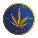 Tsjaad. 2024- 1 oz Cannabis Royal Blue 24k Gold Gilded