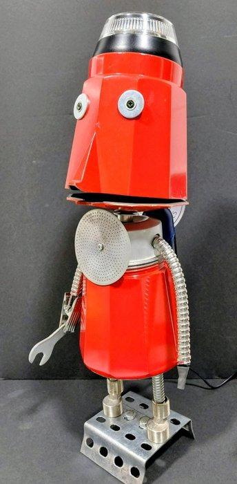 Barracus - Tafellamp - Robot-brandweerman - Staal, Messing,, Antiek en Kunst, Curiosa en Brocante