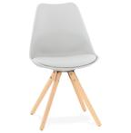 Chaise scandinave 'GOUJA' grise (Chaise simple)