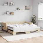 vidaXL Slaapbank met onderschuifbed en matrassen 100x200 cm, Huis en Inrichting, Slaapkamer | Bedden, Verzenden, Nieuw