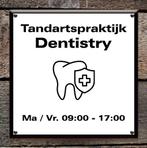 Bedrijsfbord tandartspraktijk, Verzamelen, Merken en Reclamevoorwerpen, Verzenden, Nieuw