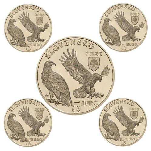 Slovaquie. 5 Euro 2025 Royal Eagle (5 coins) (Sans Prix de, Postzegels en Munten, Munten | Europa | Euromunten
