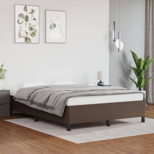 vidaXL Bedframe kunstleer bruin 140x200 cm, Huis en Inrichting, Slaapkamer | Bedden, Nieuw, Verzenden