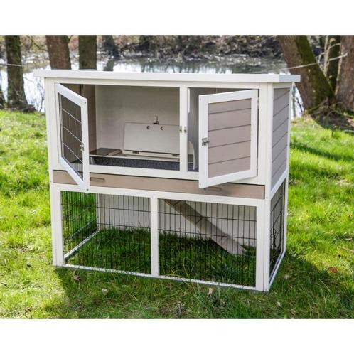 Clapier pour rongeurs lucky avec cadre métallique au sol, Dieren en Toebehoren, Stalling en Weidegang