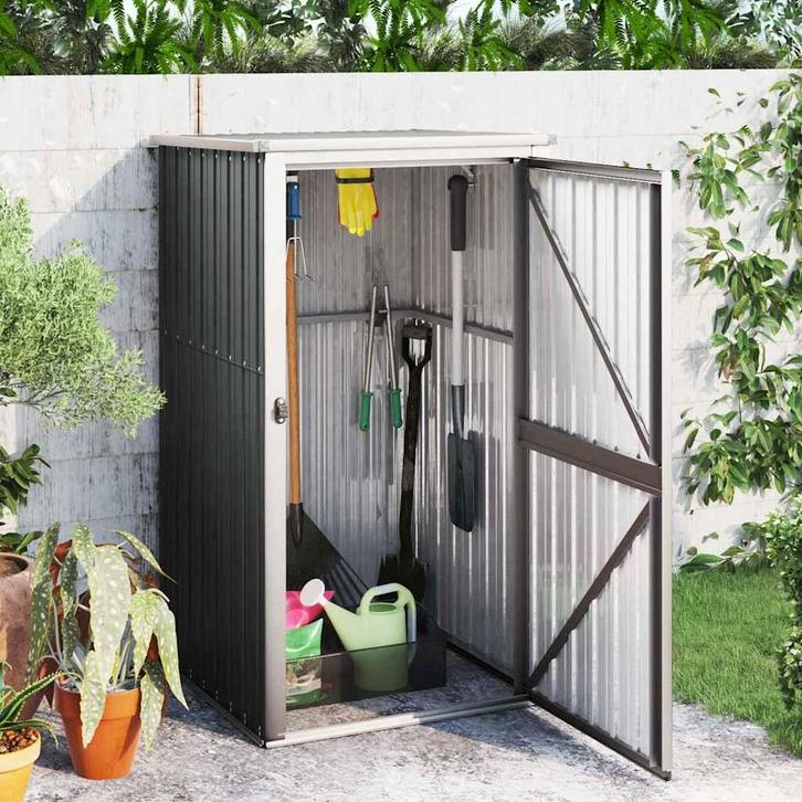 vidaXL Tuinschuur 88x89x161 cm gegalvaniseerd staal, Jardin & Terrasse, Abris de jardin, Envoi