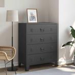 vidaXL Ladekast industriële stijl 78x40x93 cm metaal zwart, Verzenden, Nieuw