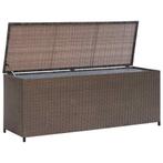 vidaXL Tuinbox 120x50x60 cm poly rattan bruin, Tuin en Terras, Verzenden, Nieuw