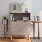 vidaXL Dressoir 60x30x72 cm bewerkt hout betongrijs, Huis en Inrichting, Kasten | Dressoirs, Verzenden, Nieuw