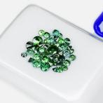 46 pcs Diamant (Kleurbehandeld) - 0.78 ct - Rond - Fancy, Nieuw