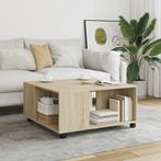 vidaXL Salontafel 80x80x40 cm bewerkt hout sonoma, Huis en Inrichting, Tafels | Salontafels, Verzenden, Nieuw