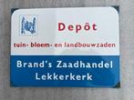 Oud emaille reclamebord Brands zaden - Panneau - Émail