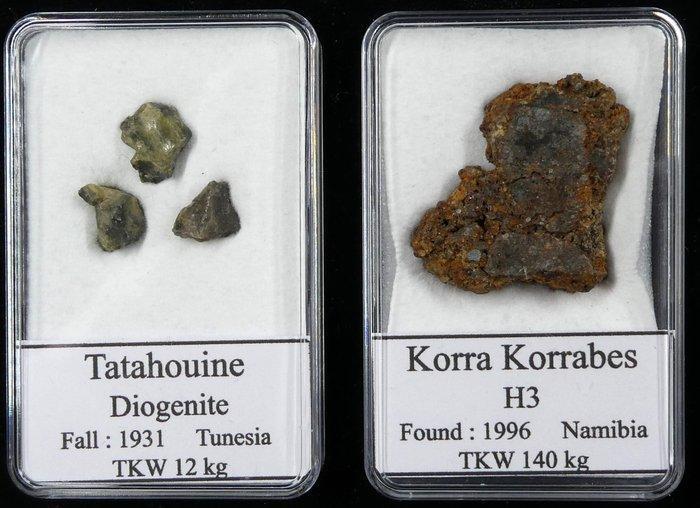 Verzameling van 20 verschillende ingepakte meteorieten -, Verzamelen, Mineralen en Fossielen