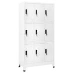 vidaXL Armoire Ã  casiers Blanc 90x45x180 cm Acier, Verzenden