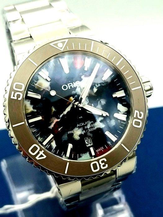 Oris - Aquis Date Upcycle - 01 733 7766 4150-Set - Heren -, Handtassen en Accessoires, Horloges | Heren