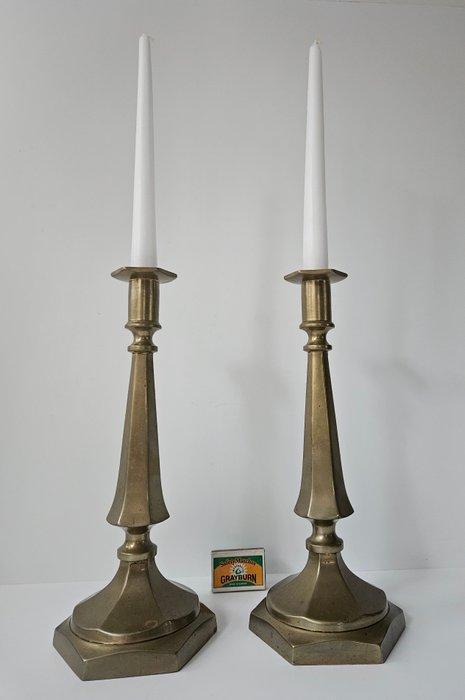 Paar XL Victoriaanse kandelaars met de originele pushers -, Antiek en Kunst, Antiek | Overige Antiek