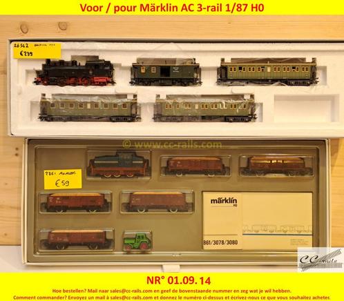 Märklin matériel échelle H0 1/87 locomotives, wagons, rails, Hobby en Vrije tijd, Modeltreinen | H0, Nieuw, Ophalen of Verzenden