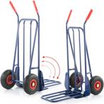 Opvouwbare steekwagen voor thuis - tot 280 kg - blauw, Doe-het-zelf en Bouw, Transportwagens, 100 liter of meer, Ophalen of Verzenden
