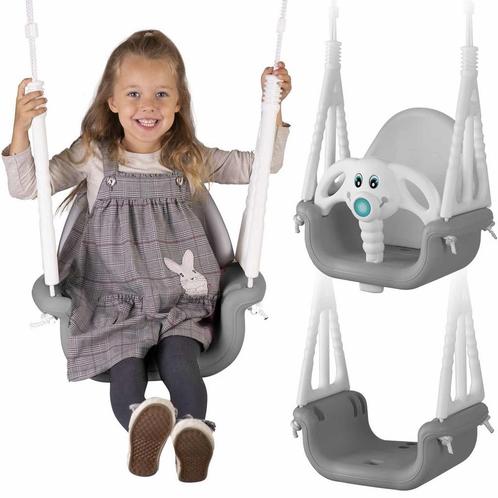 Grijswitte olifantenschommel - perfect voor binnen en bui..., Kinderen en Baby's, Speelgoed | Buiten | Speeltoestellen, Nieuw
