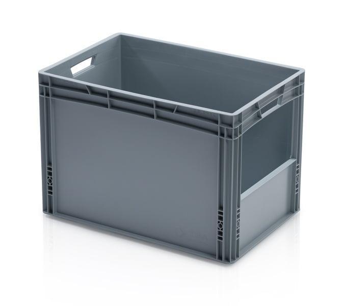 Magazijnbak 600x400x420mm met grijpopening stapelbaar, Articles professionnels, Aménagement de Bureau & Magasin | Entrepôt, Rayonnage & Stockage