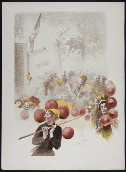 Henri Patrice Dillon (1851-1909) - Polichinelle, Antiek en Kunst, Kunst | Tekeningen en Fotografie