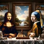 Chroma-xx - Confrontation Artistique - Mona Lisa vs La Fille, Antiquités & Art