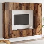 vidaXL Tv-meubelset 8 pcs Oud hout 80 x 30 x 30 cm Bewerkt, Huis en Inrichting, Kasten |Televisiemeubels, Verzenden, Nieuw