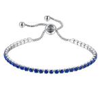 Fako Bijoux - Dames Armband Zirkonia Blauw - 2.5mm -, Verzenden, Nieuw