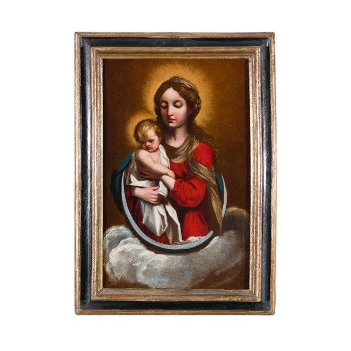 Scuola romana (XVIII) - Madonna con il Bambino, Antiek en Kunst, Kunst | Schilderijen | Klassiek