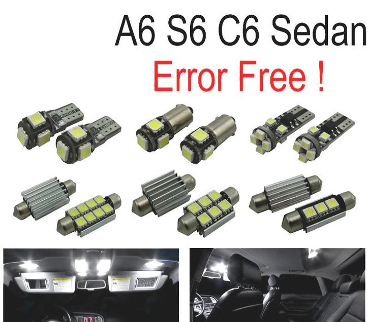 Kit 17 Ampoules Led Intérieur Pour Audi A6 S6 Rs6 C6 Berline, Auto-onderdelen, Verlichting, Verzenden