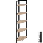 tectake Hoekkast Castlebar 30x30x150cm - Industrieel licht h, Huis en Inrichting, Verzenden, Nieuw