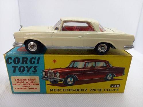 Corgi - 1:43 - Mercedes-Benz 220SE Coupe N°230 (1962) - Rare, Hobby en Vrije tijd, Modelauto's | 1:5 tot 1:12