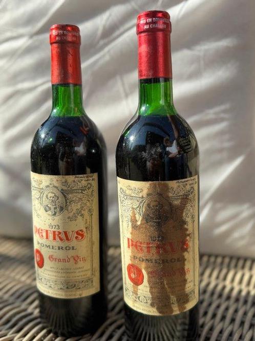 1973 Petrus - Pomerol - 2 Flessen (0.75 liter), Verzamelen, Wijnen