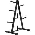 tectake Halterschijvenrek - zwart, Sport en Fitness, Fitnessmaterialen, Verzenden, Nieuw