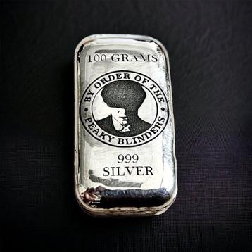 100 gram - Zilver .999 - -No Reserve- Peaky blinders